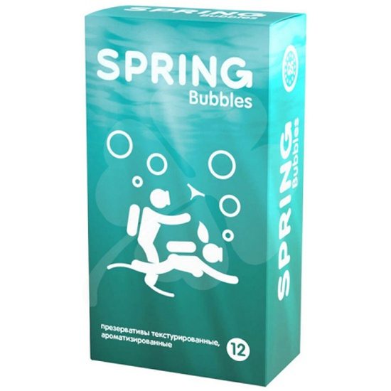 Презервативы "Spring Bubbles" с точечной поверхностью, 12шт 