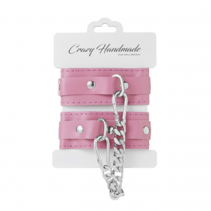 Оковы "Crazy Handmade" розовые, кожа
